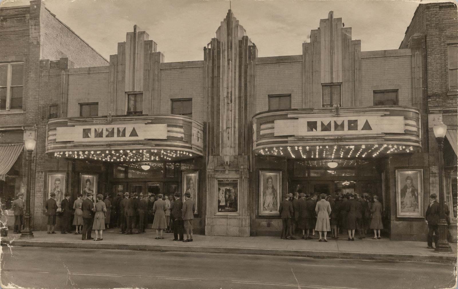 Historically inspired view of the former theaters